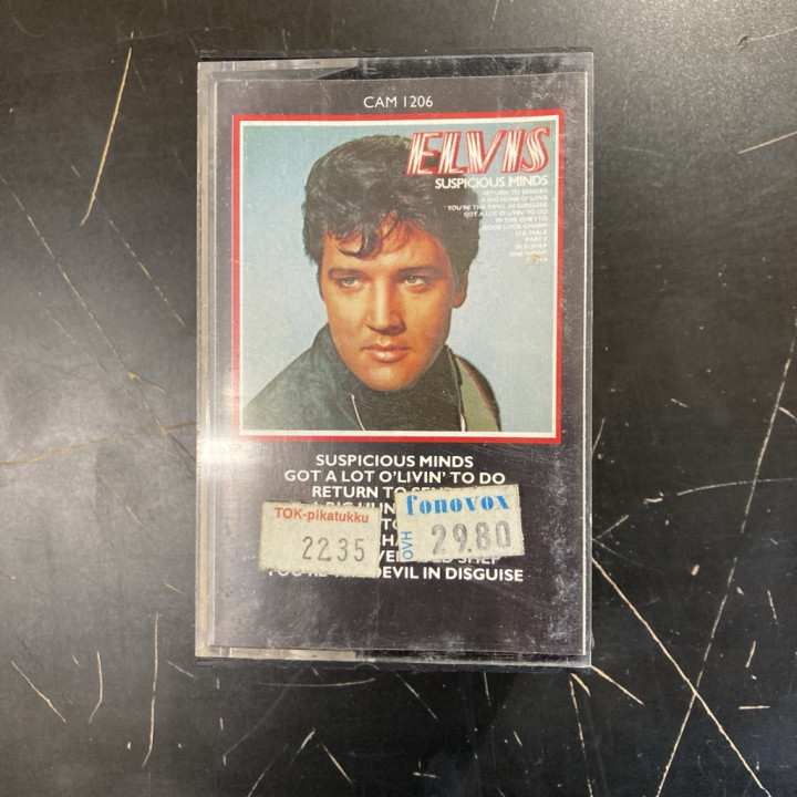 Elvis Presley - Suspicious Mind (UK/1982) C-kasetti (VG+/VG+) -rock n roll-